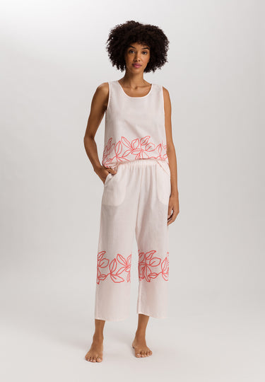 Liz Cotton Crop Pants With Embroidery | Melon Soda 74798-2337
